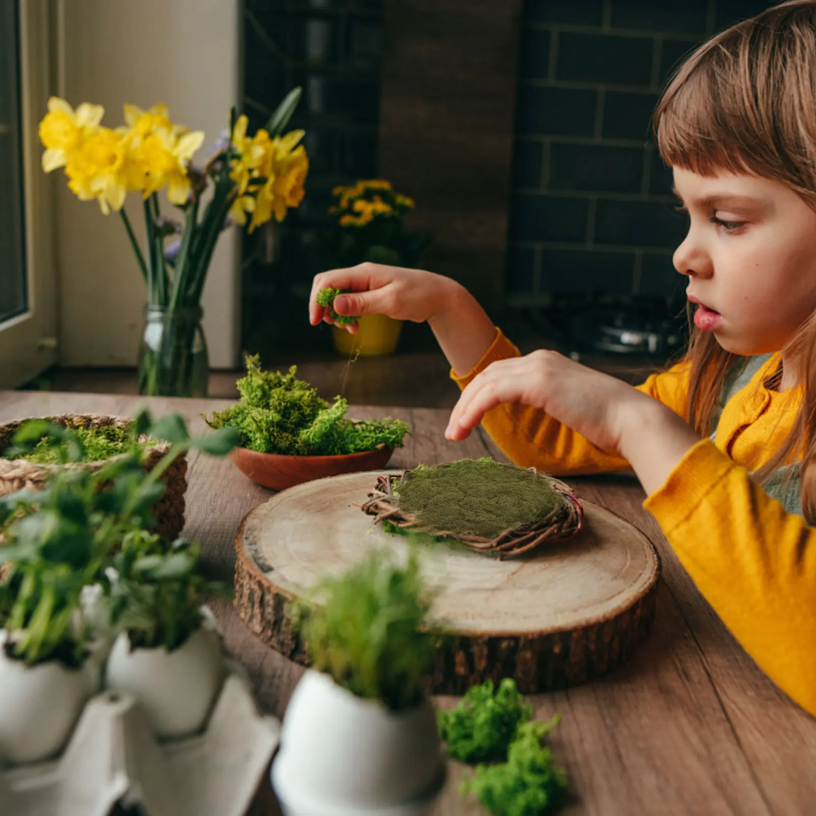 

4Packs Realistic Moss Powder Simulation Moss Decor Landscape Building Prop for DIY Micro Landscape Garden Decor