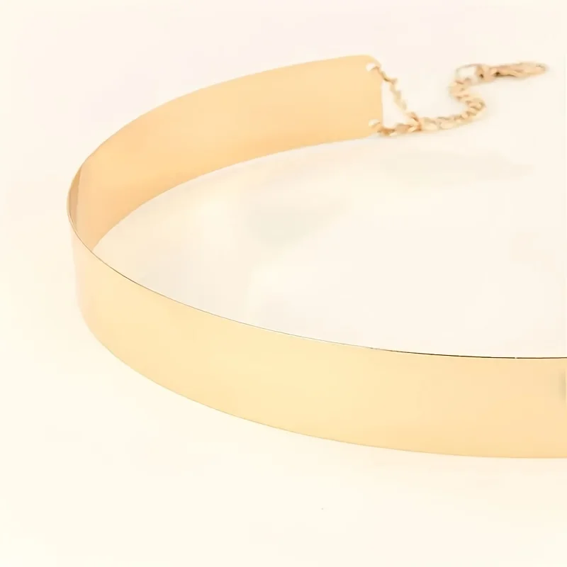 الكلاسيكية الذهبي حزام معدني العصرية قابل للتعديل الخصر سلسلة فستان أنيق حزام الجسم مجوهرات للنساء الاستخدام اليومي