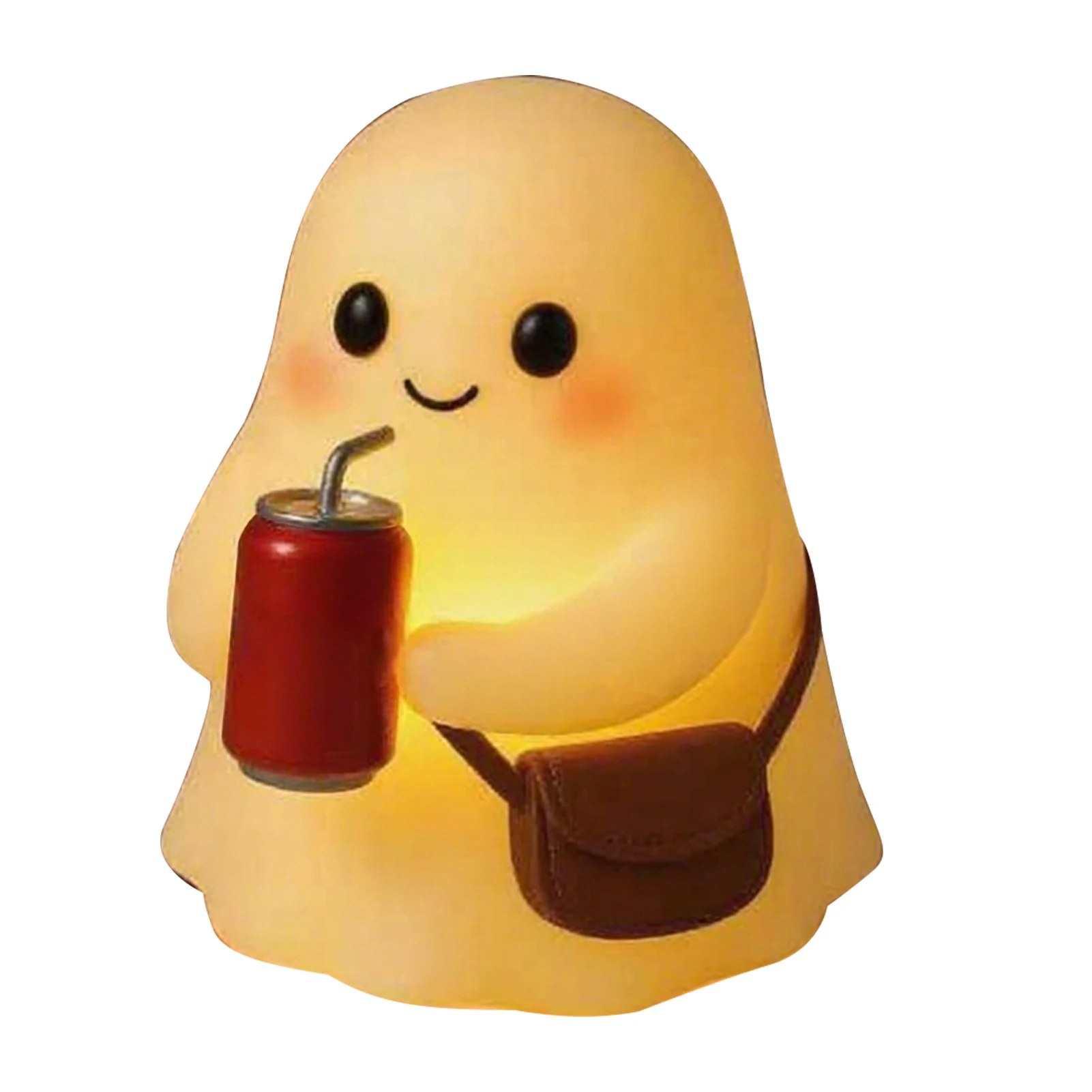 ضوء ليلي للهالوين، مصباح قراءة شبح مصنوع يدويًا رائع لديكور الحمام في الهالوين، ضوء ليلي لعشاق الكتاب اللطيف