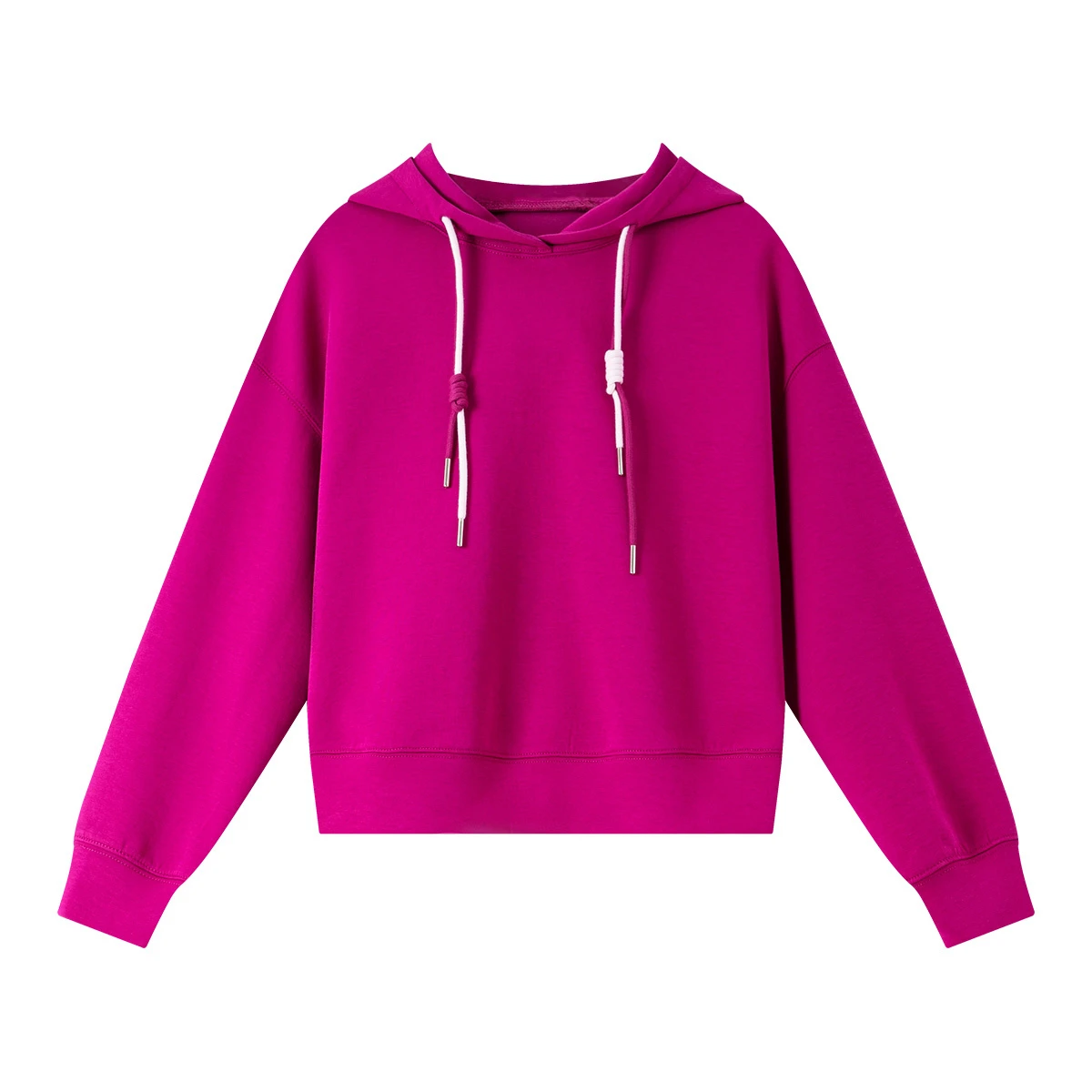 VIMLY Women's Red Hoodies Oversize Sweatshirts Casual Autumn 2025 New Long Sleeve Tops Draw String Knitted Female Sweater A2075
