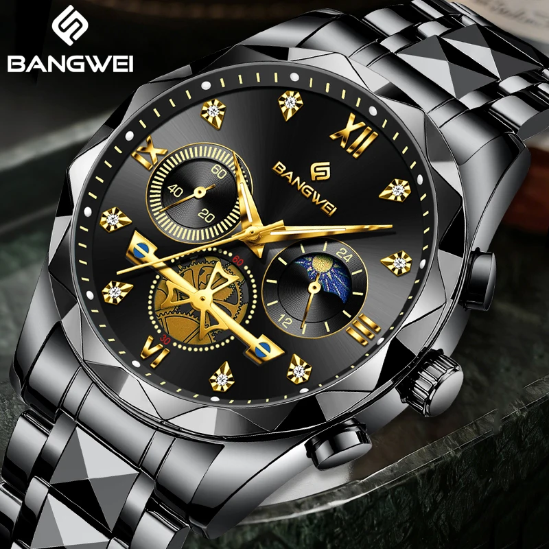

New Original BANGWEI Men Watch LIGE Top Brand Luxury Waterproof Sport Quartz Chronograph Wrist Watches For Men Relogio Masculino