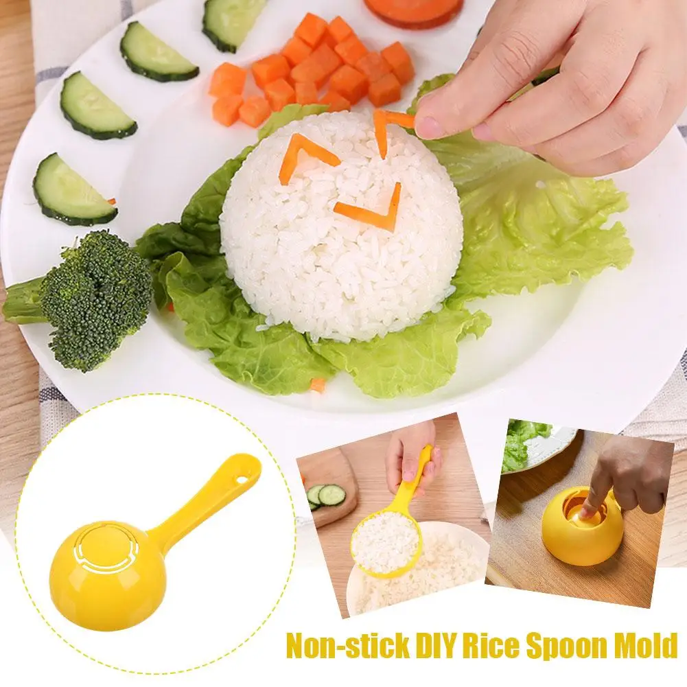 1/2pcs Rice Spoon Non-stick Diy Rice Scoop Mold Non-stick Sushi Mold Rice Ball Scoop Spoons For Home Kitchen Rice Cooker H3i1