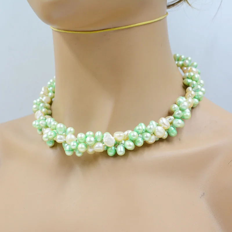 8MM AAA natural cultured freshwater pearl necklace. Wedding party gift jewelry designed for women 46CM