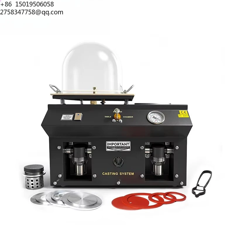 2- 6L Small Conjoined  Vacuum Casting Machine for Casting Gold Silver Jewelry Casting Equipment