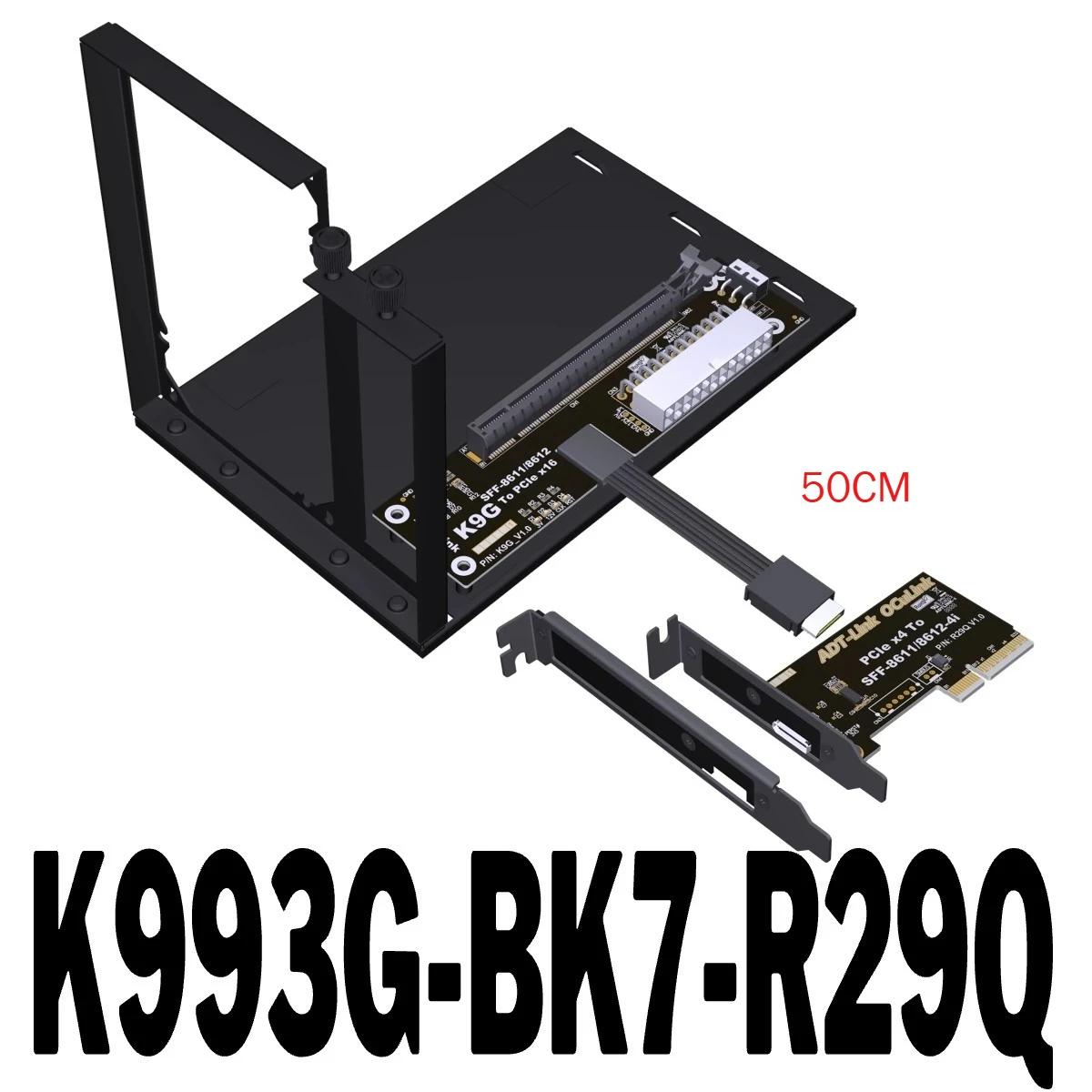 Oculink EGPU PCIe 5.0 X4 128Gbps for Laptop External Graphics Card GPU Dock Notebook GEN5 M.2 NVMe to PCIe X16 SFF-8611 ATX image 3