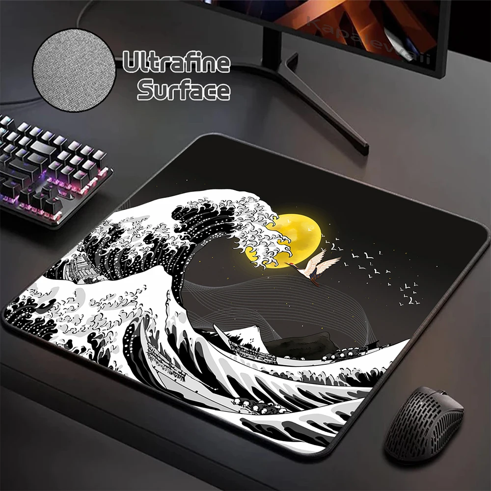 

Ultrafine Surface Mouse Pad 400X450MM Mousepad Gaming Speed Mouse Pads Japanese Style Wave Off Mouse Mat Game Keyboard Pads