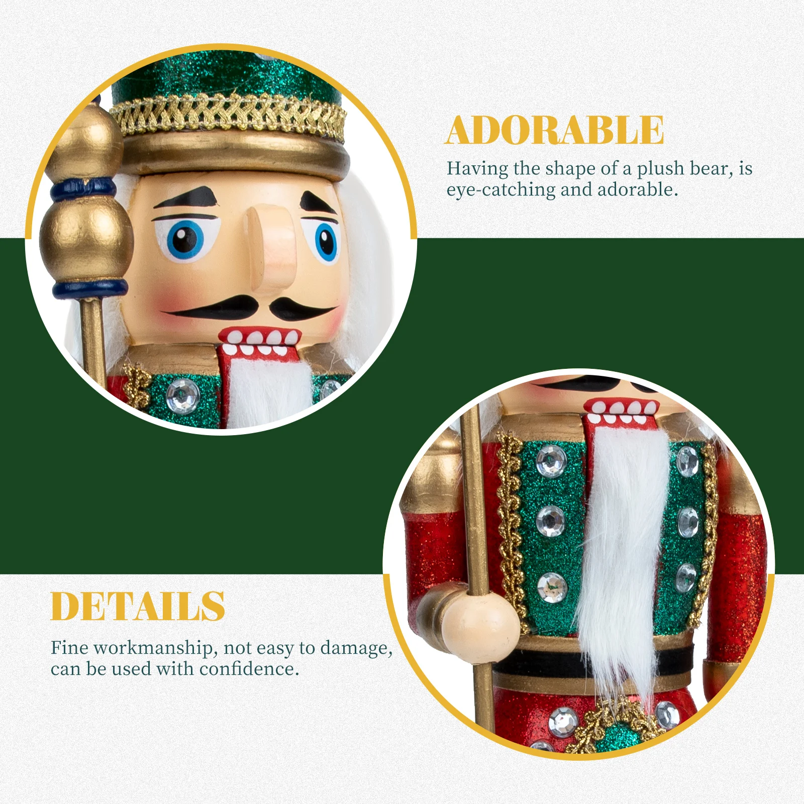 

Premium Wooden Nutcracker Xmas Soldier Ornament Desktop Decor Craft For Home Hotel Coffee Shop Christmas Nutcrackers Wood Craft
