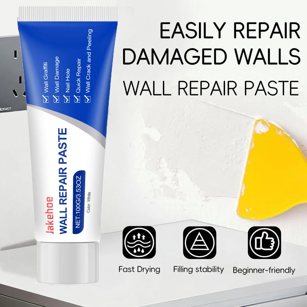 2/1Set Drywall Repair Kit with Scraper Wall Hole & Crack Filling Paste Quick-Drying Mending Agent,Home Restoration Tool