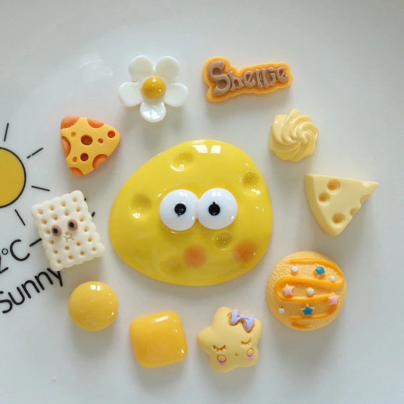 INS Korean Cute 3D Cartoon Cheese Fridge Magnets Phone Holder Material Lovely Refrigerator Stickers DIY Clogs Sandals Home Decor