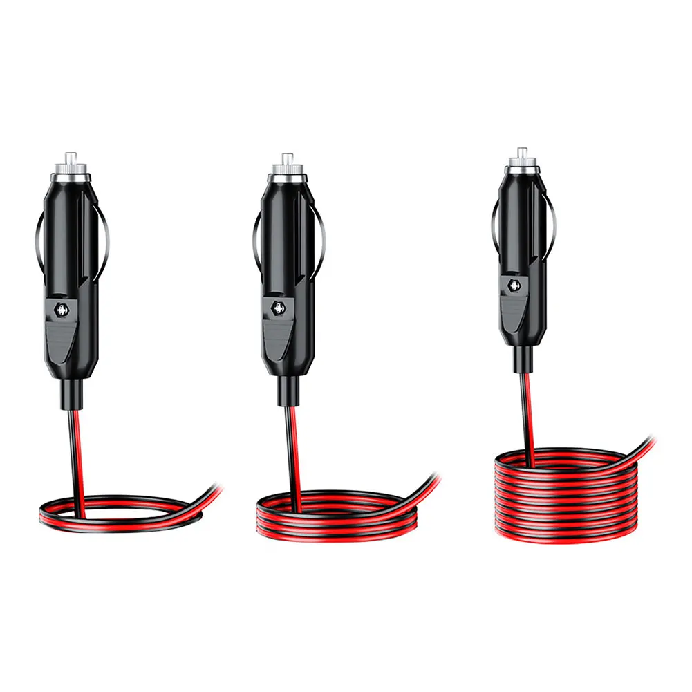 12V 24V Car Cigarette Lighter Plug Male Connector 20A Fused w/ 0.6m 1.5m 4m Wire Universal Auto Replacement Parts