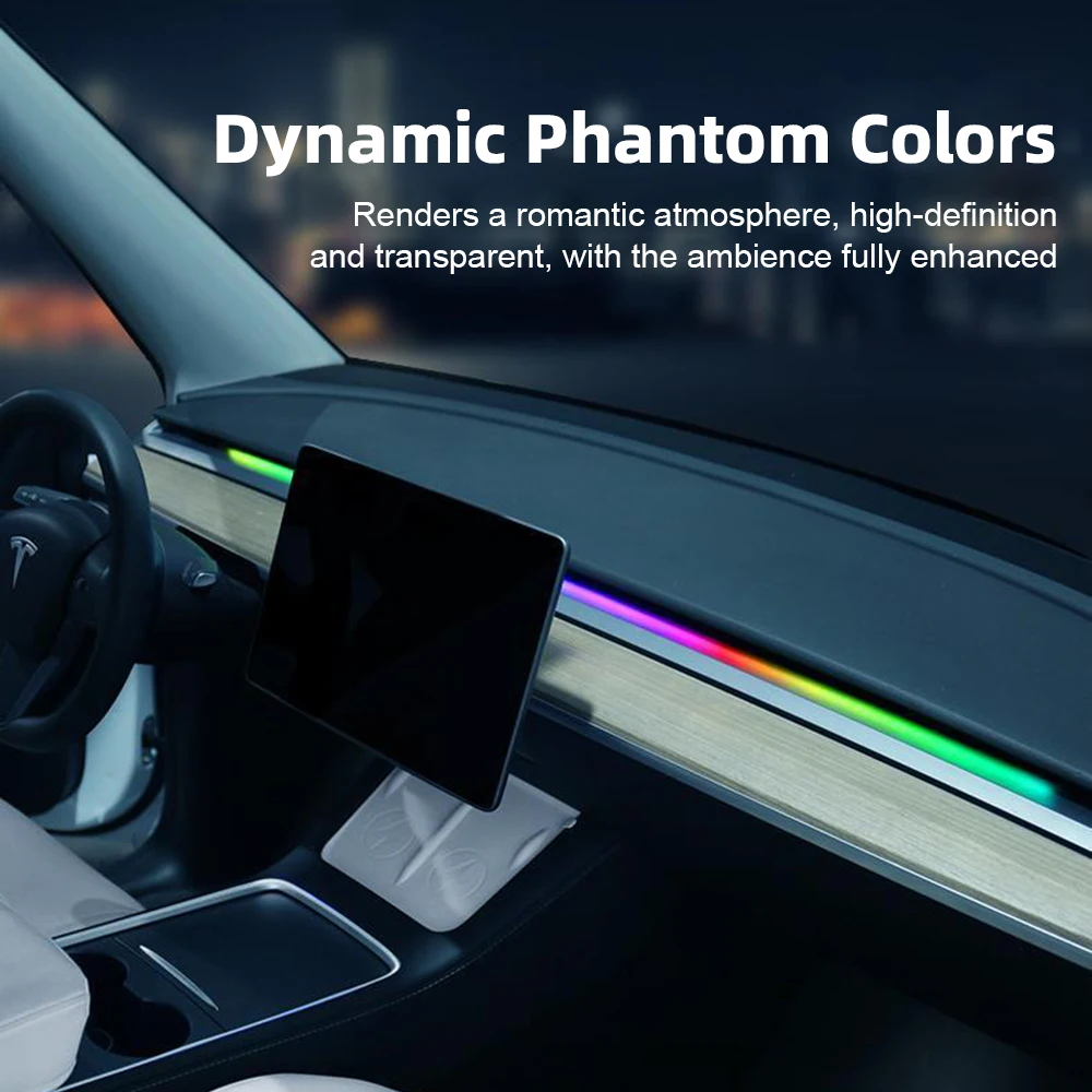 

Комплект окружающего светодиодного освещения с сенсорным переключателем, вилка прикуривателя для модели 3 года, 12 В, центральная консоль, полоса для ног, RGB Flow, внутренний светодиод