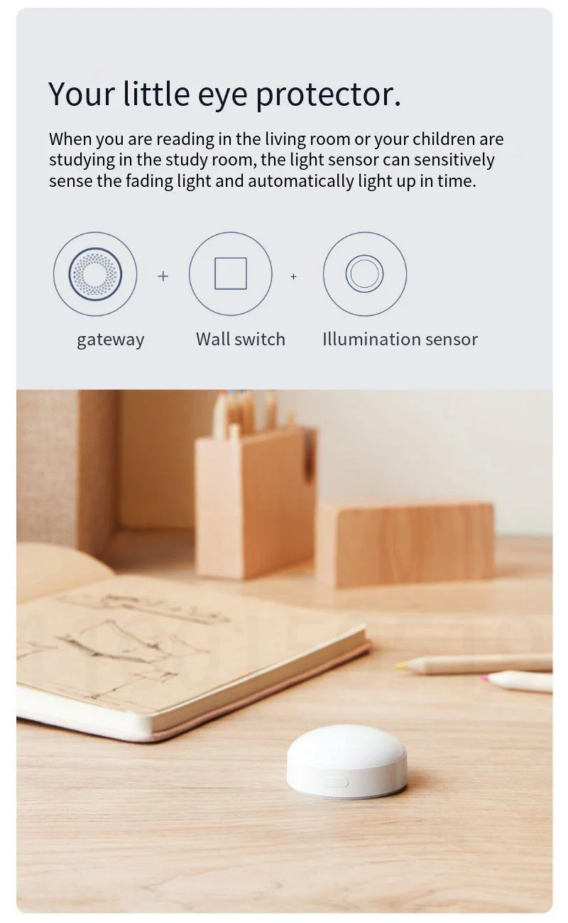 Aqara Light Sensor T1 Brightness Sensor Zigbee 3.0 Smart Home Light Detector Magnetic APP Control With Aqara Home Homek APP