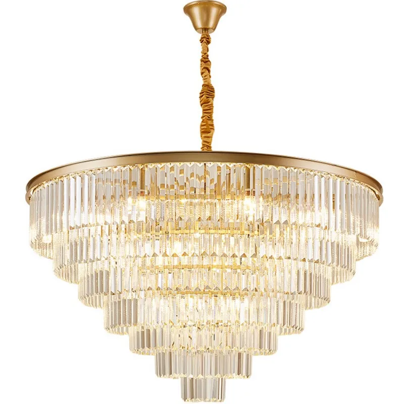 

Simple modern living room lamp, high-end hall crystal chandelier, light luxury style restaurant lamp Nordic branch