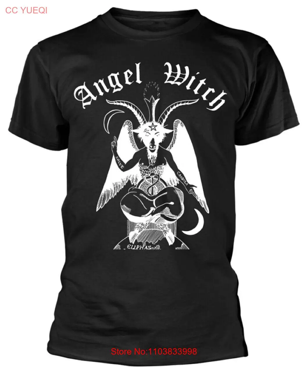 ANGEL WITCH - BAPHOMET T-SHIRT. SMALL. NEW.