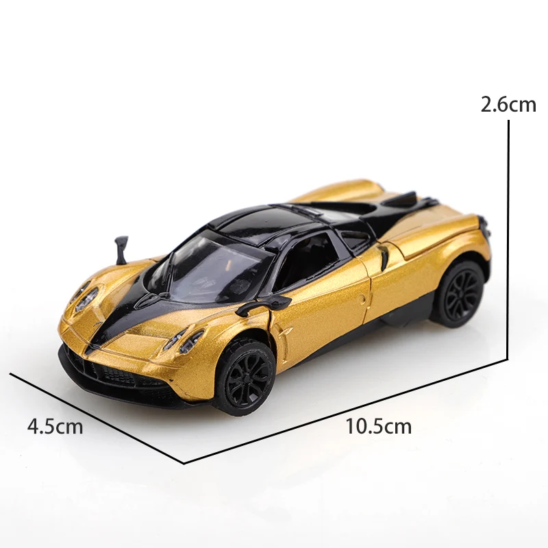 (مع أكياسها) سيارة سباق ذهبية بمقياس 1/43، معدن مصبوب، ثلاثة أبواب مفتوحة. لعبة أولاد رائعة، سيارة لعبة جيب صغيرة. #3