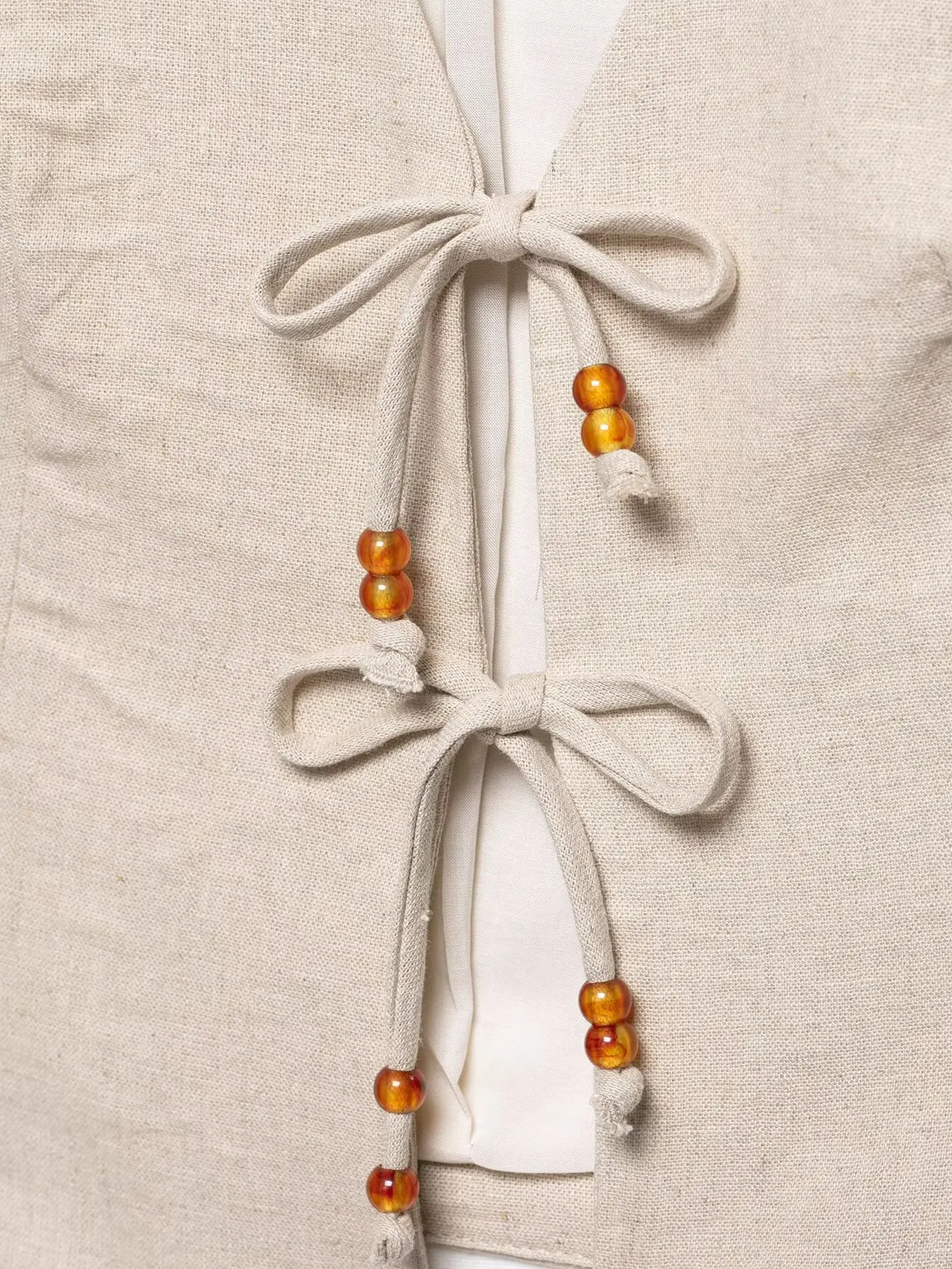 BB6499 ZA25 summer new fashionable women's clothing French bead decoration simple sleeveless vest vest vest vest vest 3431998