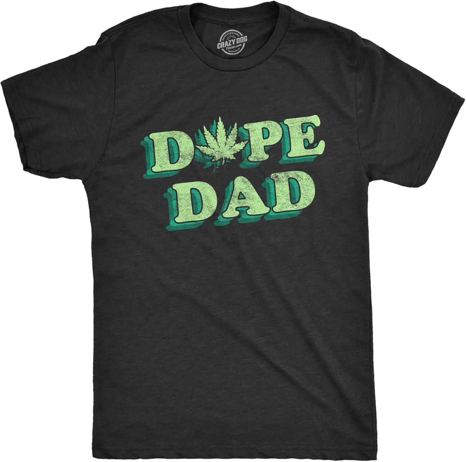 

Mens Dope Dad T Shirt Funny Sarcastic 420 Pot Leaf Papa Tee for Guys