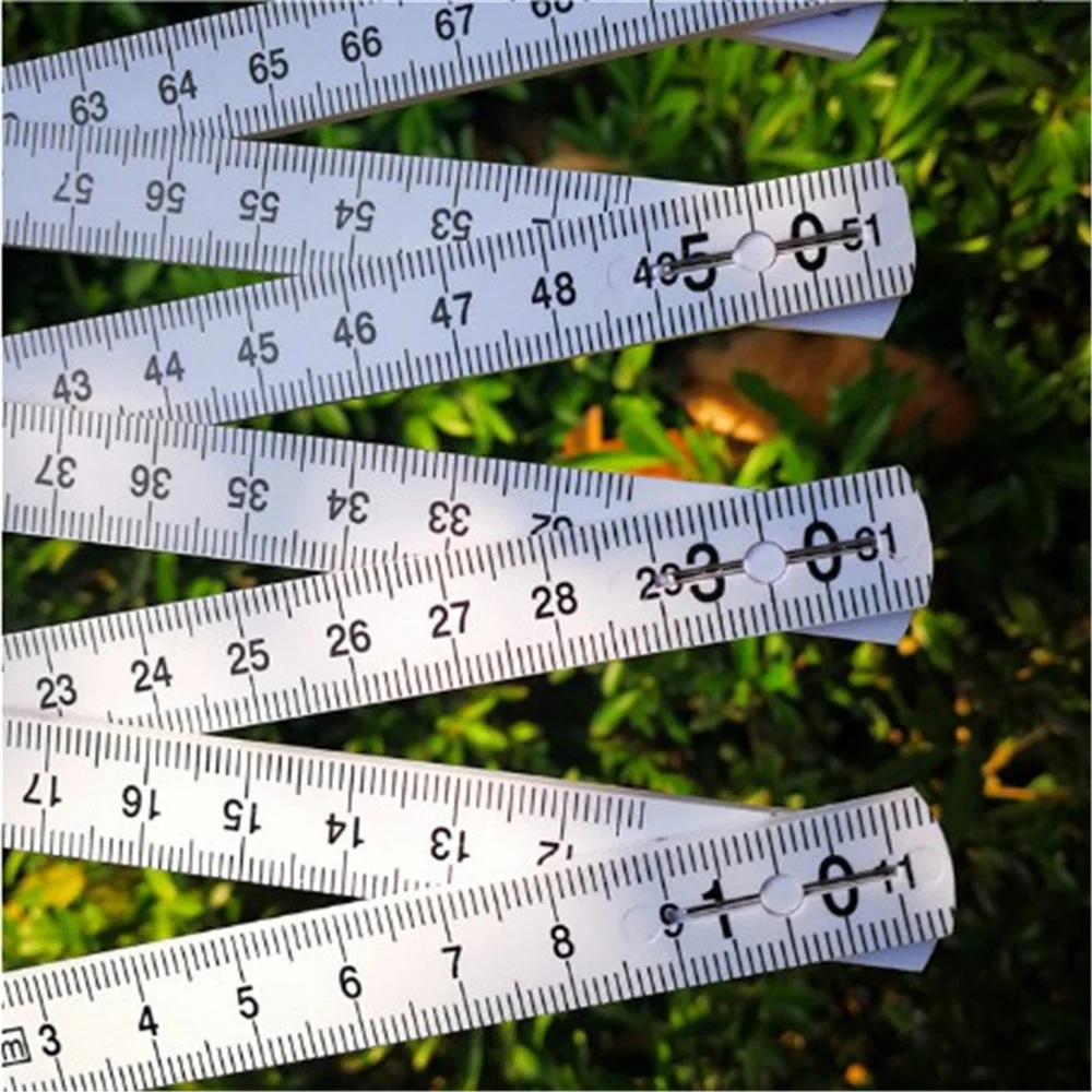 1Pc Portable Plastic Folding  0.5/1Meter 10 Way Ruler Measuring Ruler Woodworking Ruler
