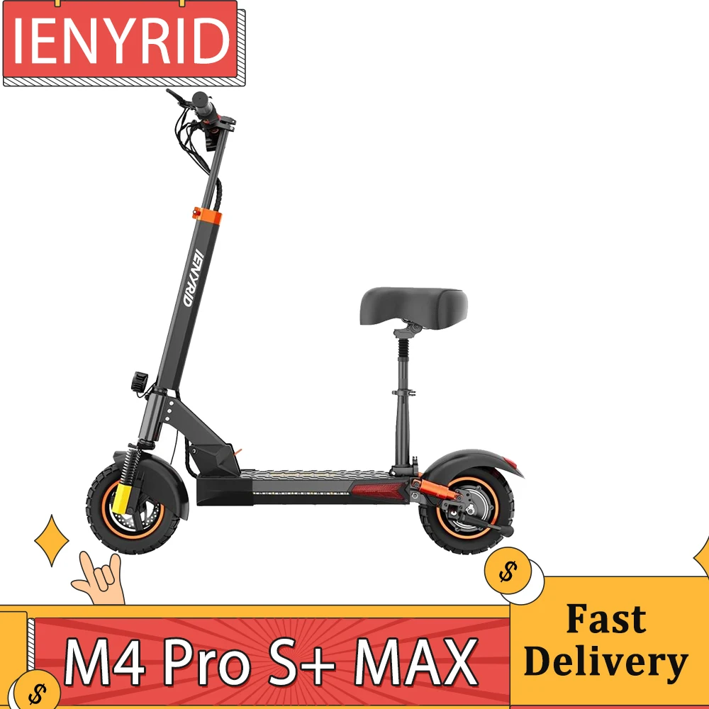 IENYRID M4 PRO S+ MAX Electric Scooter 10 Inch Off-Road Tires 800W Motor 45Km/h Max Speed 48V 20Ah Battery 75KM Range 150KG Load