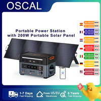 Oscal Blackview Portable Power Station 2400W AC Output 1872Wh LiFePO4 Battery 16 Outlets 80% Charge in 1Hr With 200W Solar Panel
