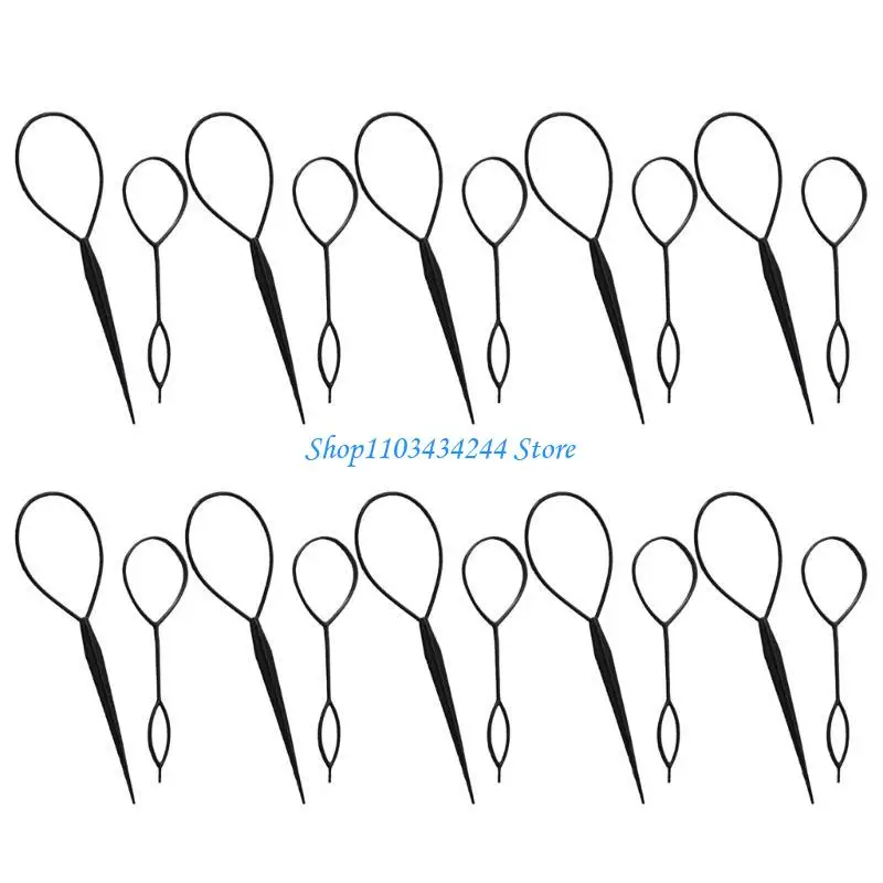 

10PCS Ponytail Maker Tools Hair Tail Tool Set Hair Braider with 2-Size Loop-Tool