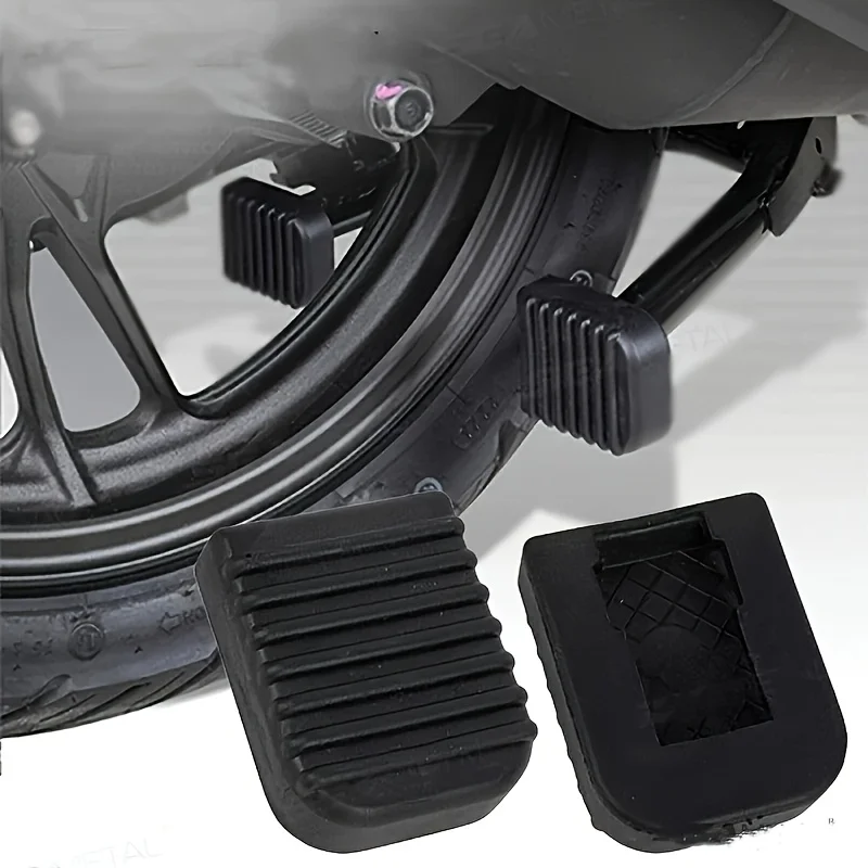 1/2PC Universal Anti-Slip Motorcycle Foot Pedal Pad For Bikes Side Stand Enlarger Extension Pad Protector Motorcycle Accessories