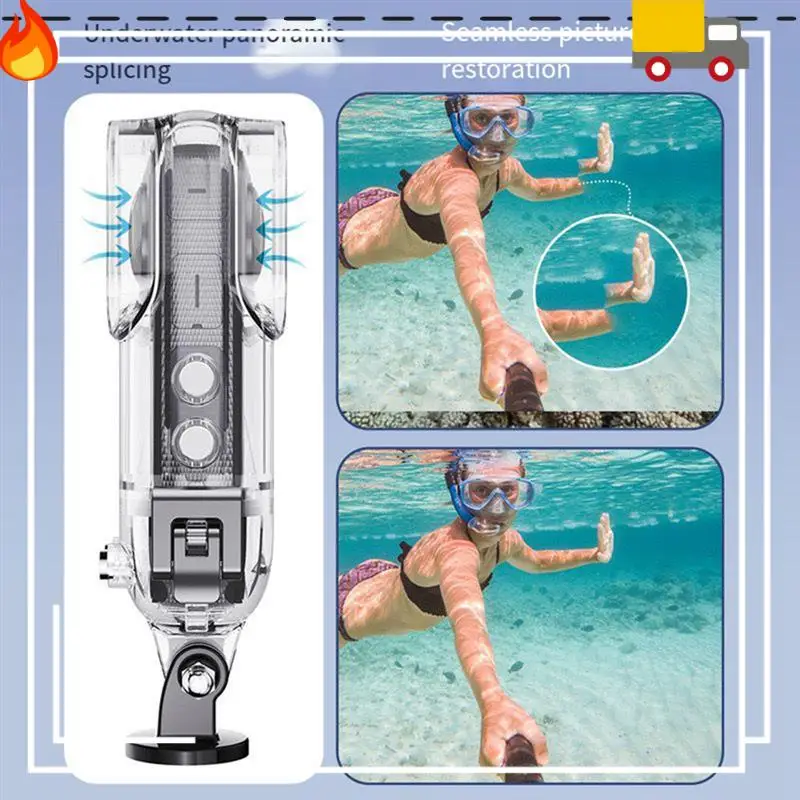 

For Insta360 X3 Shadow Rock Panoramic Camera 40M Diving Case Waterproof Case Seamless Splice Waterproof Case
