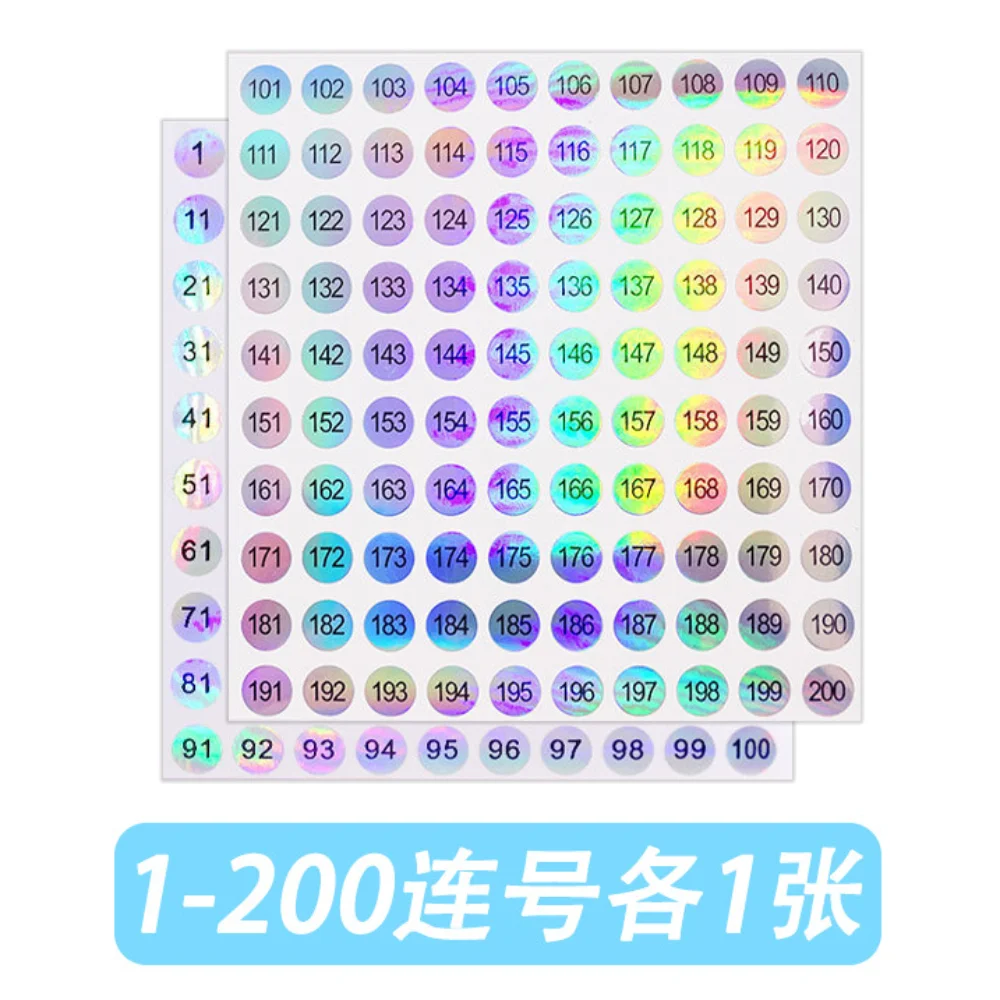 Nail Polish Laser Number Sticker Label Color Gel Varnish Glue Bottle Lipstick Nails Tips Display Mark Numbering Manicure Tool