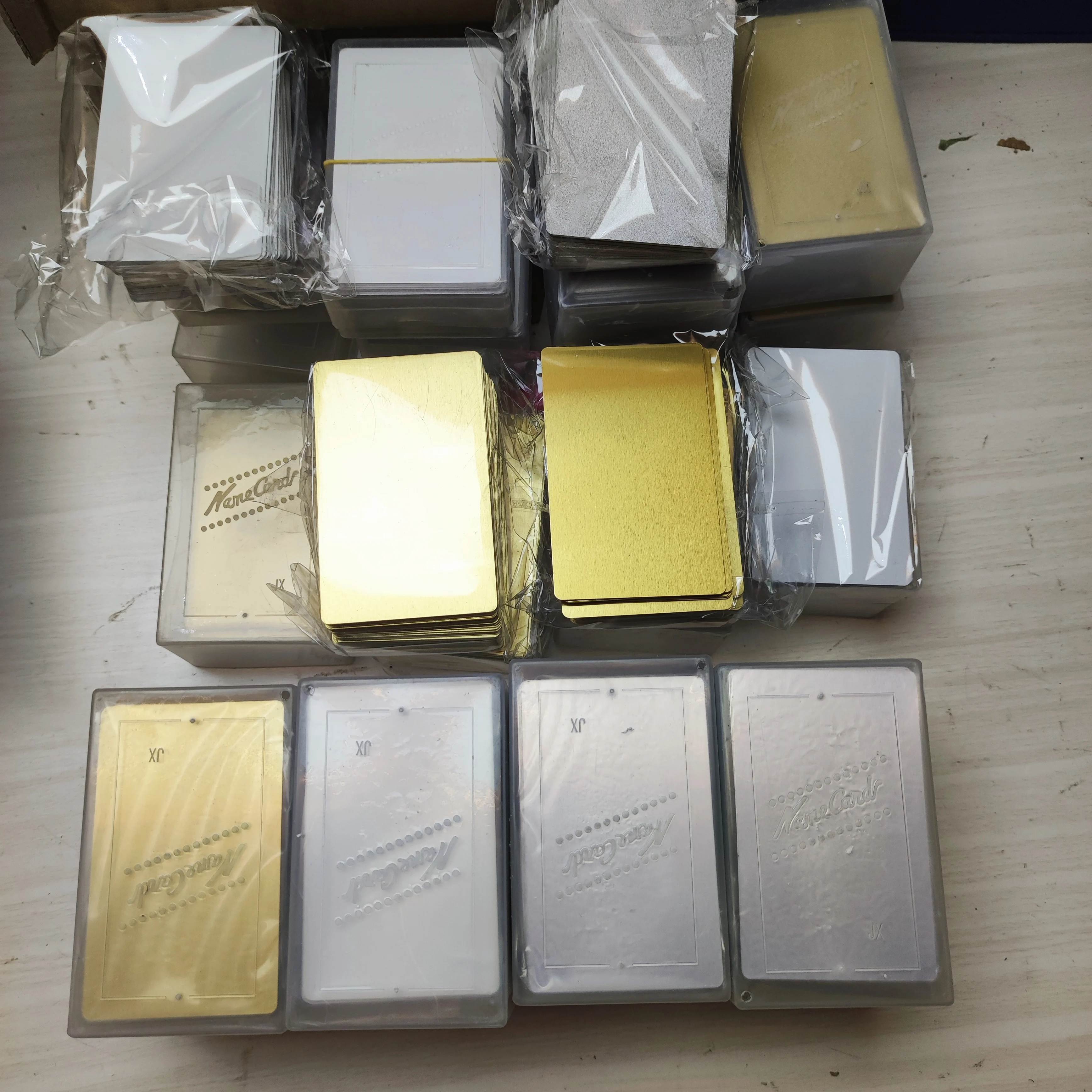 Transfert de carte de visite en métal vierge par sublimation, carte de visite par presse à chaud plate, artisanat de bricolage, épaisseur de 100mm, 0.32 pièces