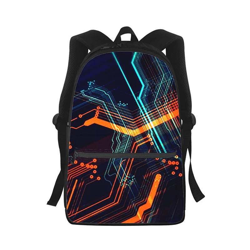 line lattice Art Colorful Cool  Men Women Backpack 3D Print Fashion Student School Bag Laptop Backpack Kids Travel Shoulder Bag