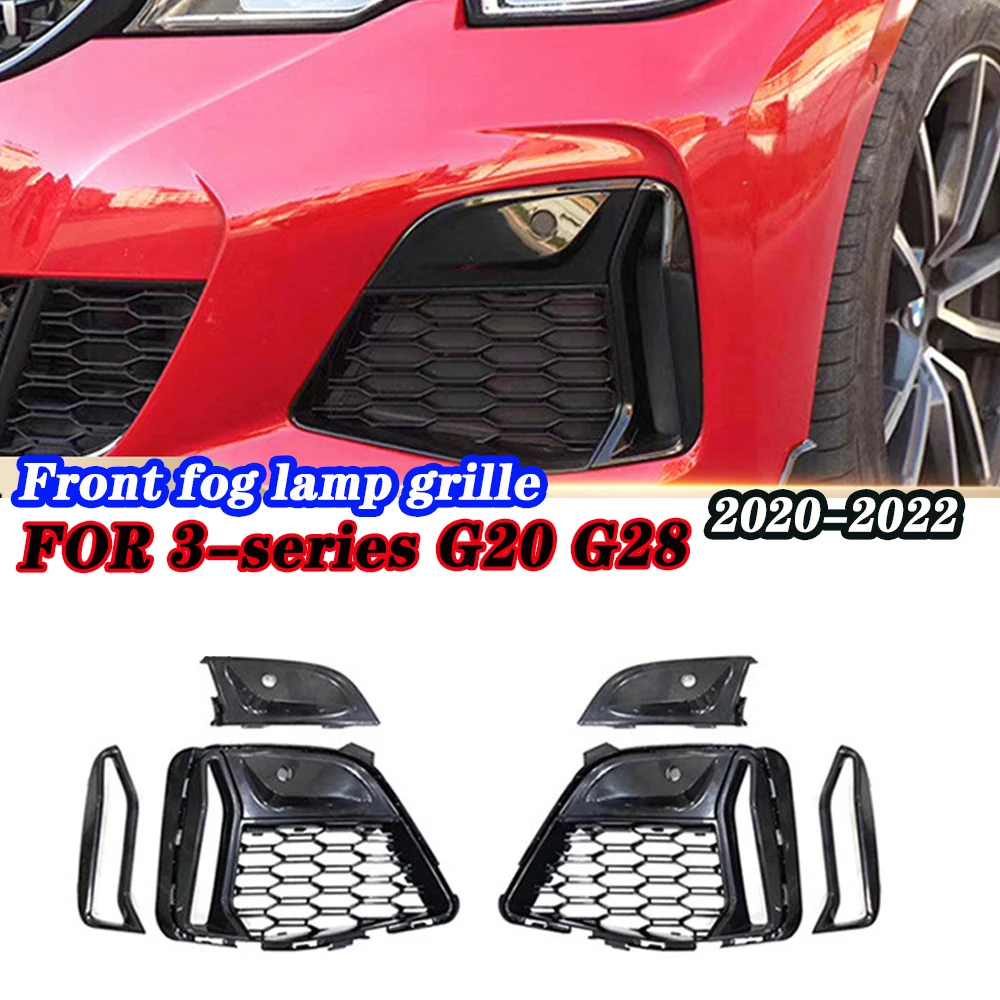 

Applicable To BMW 3 Series Fog Light Frame Fangs G20G28 Pre-changed To M340i Bright Black Gray Fangs Fog Light Frame