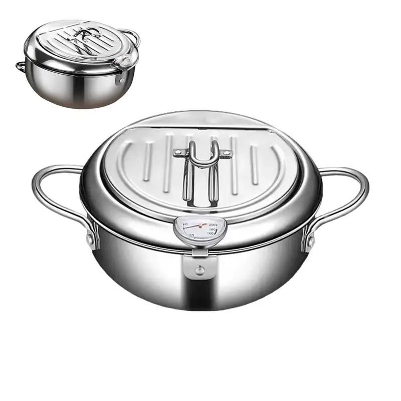 Stainless Steel Frying Pot With Thermometr Nonstick Omelette Breakfast Cooking Saucepan Stainless Steel Kitchen Small Frying Pan