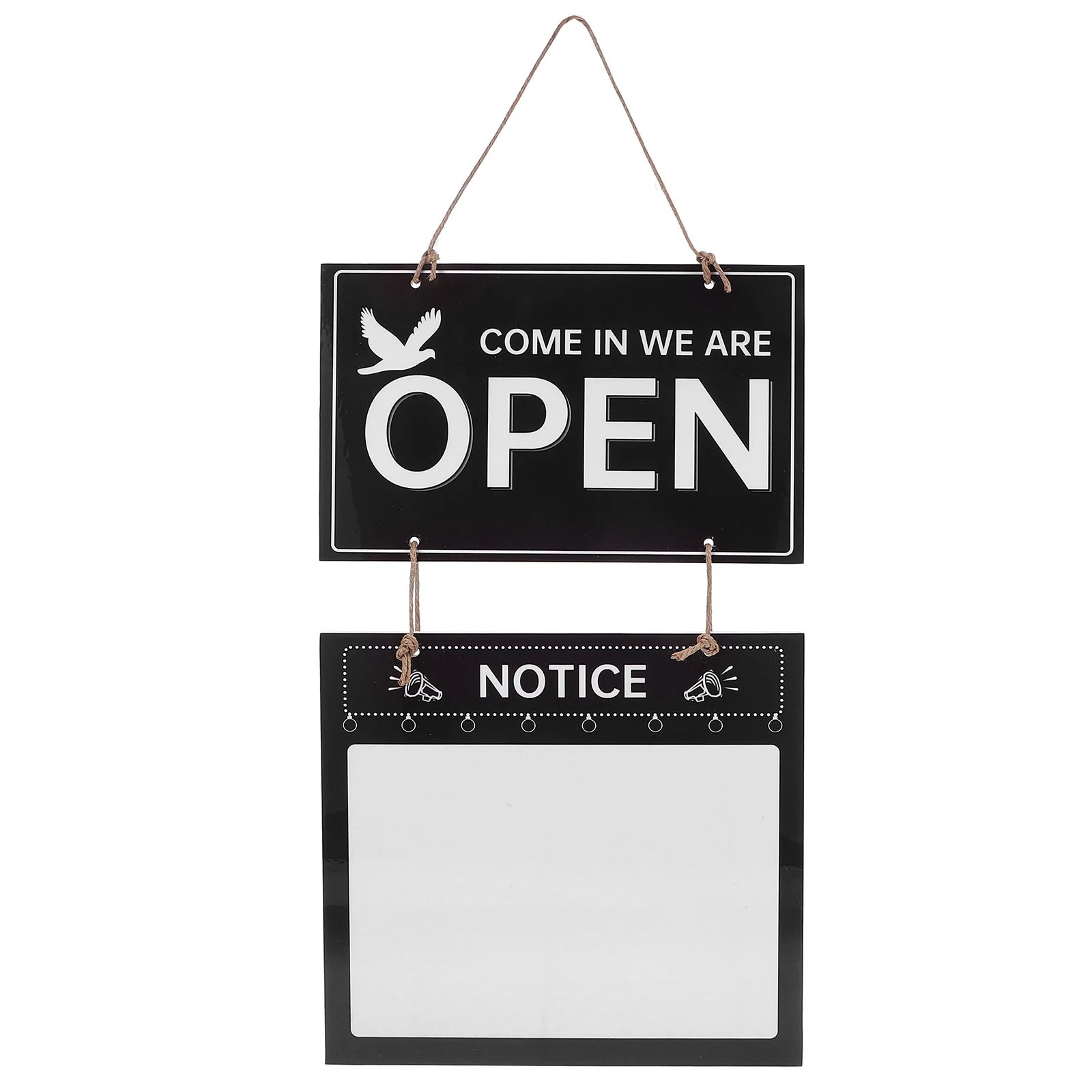 

Business Hours Double Sided Hanging Open Closed Sign Wooden Retro Door Decor For Cafe Pub Salon Shop Wear-Resistant