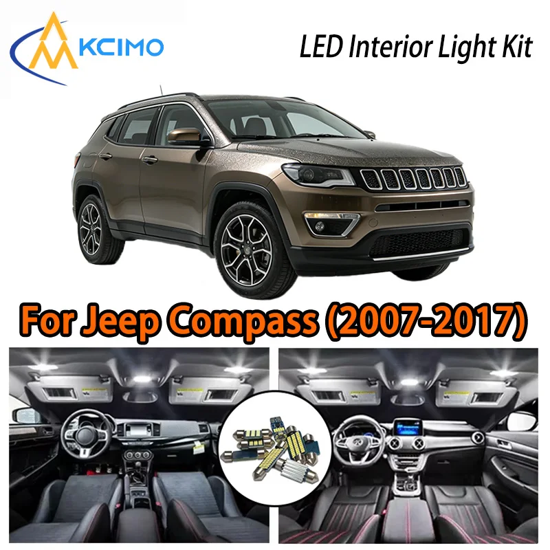 

KCIMO For Jeep Compass (2007-2017) Premium LED Interior Kit - 2 Colors , Quick Installation, Long-Lasting