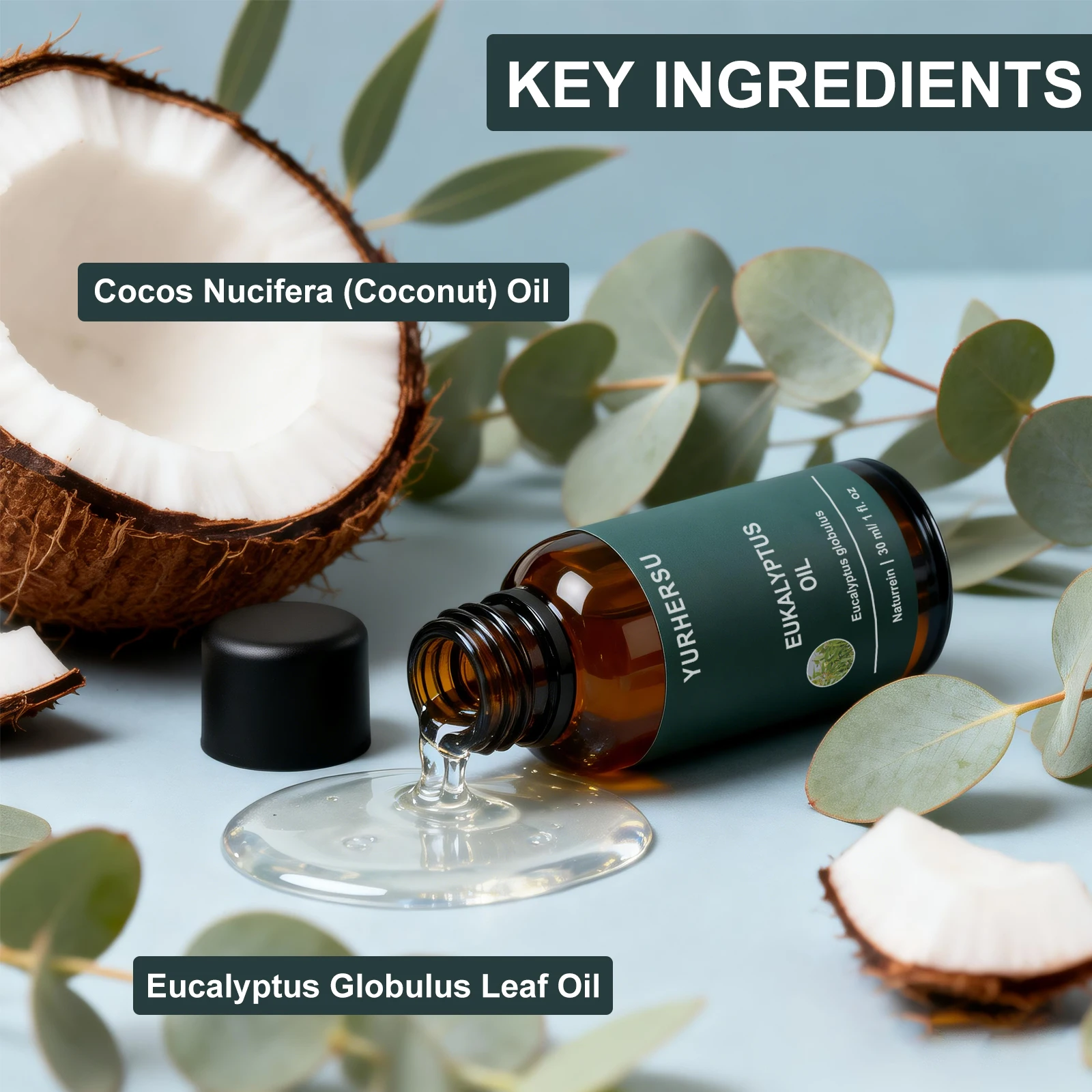 100% Pure Natural Eucalyptus Oil for Diffuser, Relaxation, Cold Relief, Skin & Hair Care, 30ml Bottle image 3