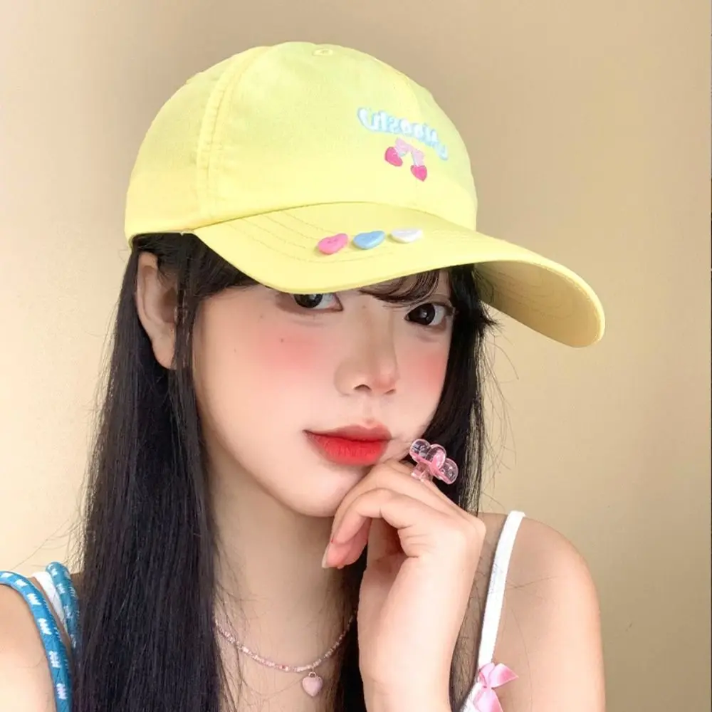 

Хлопковая бейсболка вишневого цвета, дышащая регулируемая повседневная солнцезащитная шляпа, удобная летняя кепка с широкими полями в японском стиле и большой головой