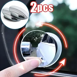 360 Degree Car Blind Spot Rear View Mirror Car Reverse Auxiliary Rearview Convex Mirror Wide Angle Adjustable Small Round Mirror