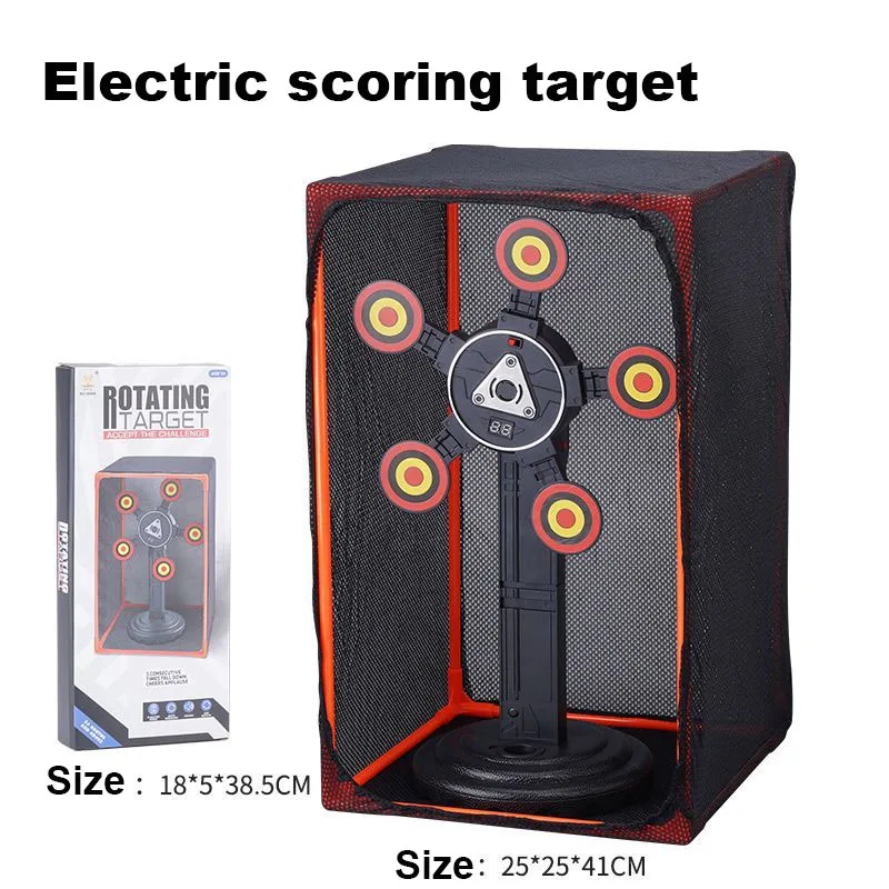 360 ° الدورية المنقولة الإلكترونية التهديف الهدف العودة التلقائية Dmart لعبة بندقية الهدف اطلاق النار الملحقات #1