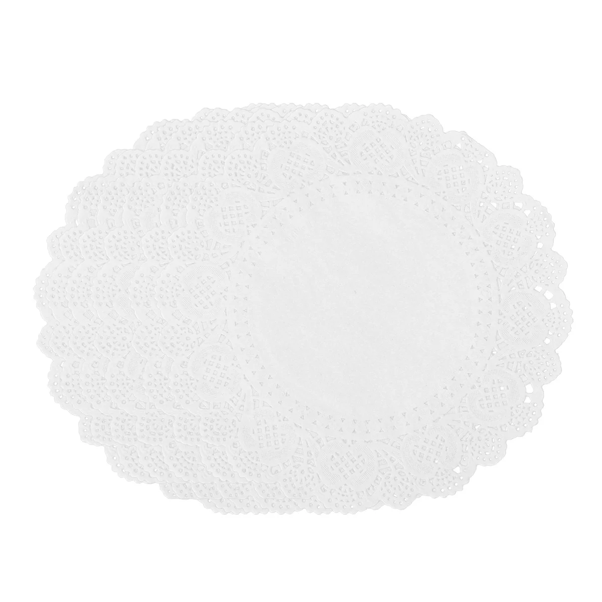 100pcs Disposable Oil-absorbing White Lace Paper Lace Hollow Paper Cake Box Liner Packaging Paper Pad Baking Tools Accessories W