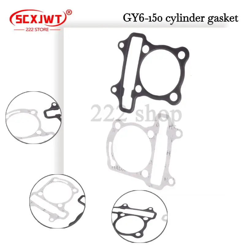 

GY6 150cc Cylinder Head and Base Gasket Kit – Works with 152QMI 157QMJ 4-Stroke Scooter Moped & ATV Engines