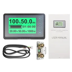 TF03K-A Battery Coulometer Capacity Detector DC10~120V 50A/100A/350A/500A Time Power Current Voltage Communication Display