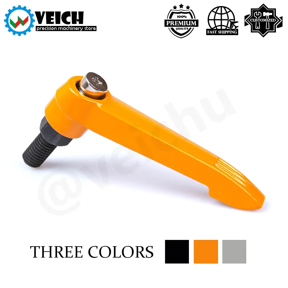 VEICH M12/M16 Hex Screws External Male Thread Knob Machinery Grip Hnadles Adjudtable Handle Clamping Lever