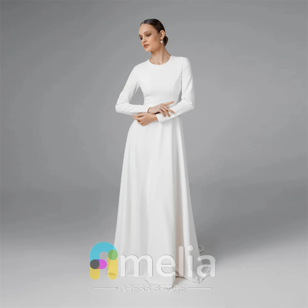 

Amelia Evening Dresses O Neck A-Line Crepe for Special Occasions Formal Gowns Elegant Party Dresses Woman For Dubai 2024