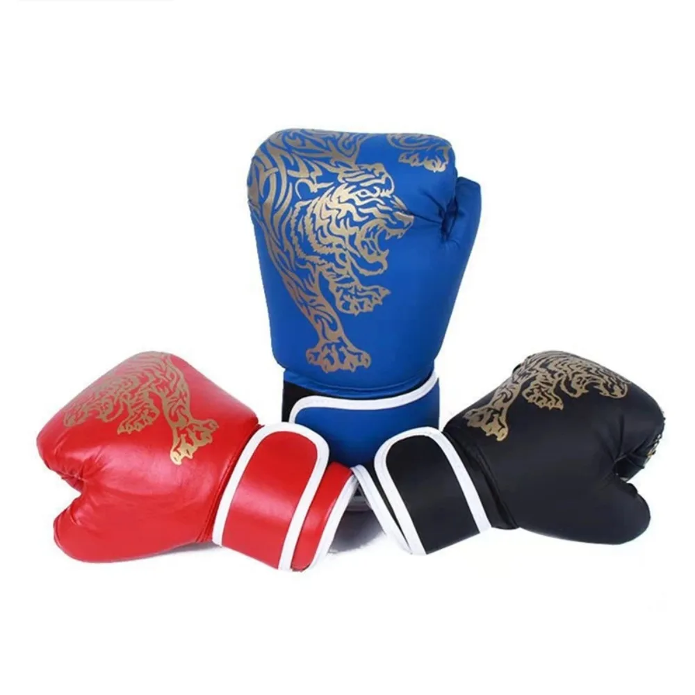 Fighting Gloves Muay Thai Kickboxing Gloves PU Leather Red/Blue Sparring Gloves Unisex Breathable Boxing Gloves Home Sport - view 5