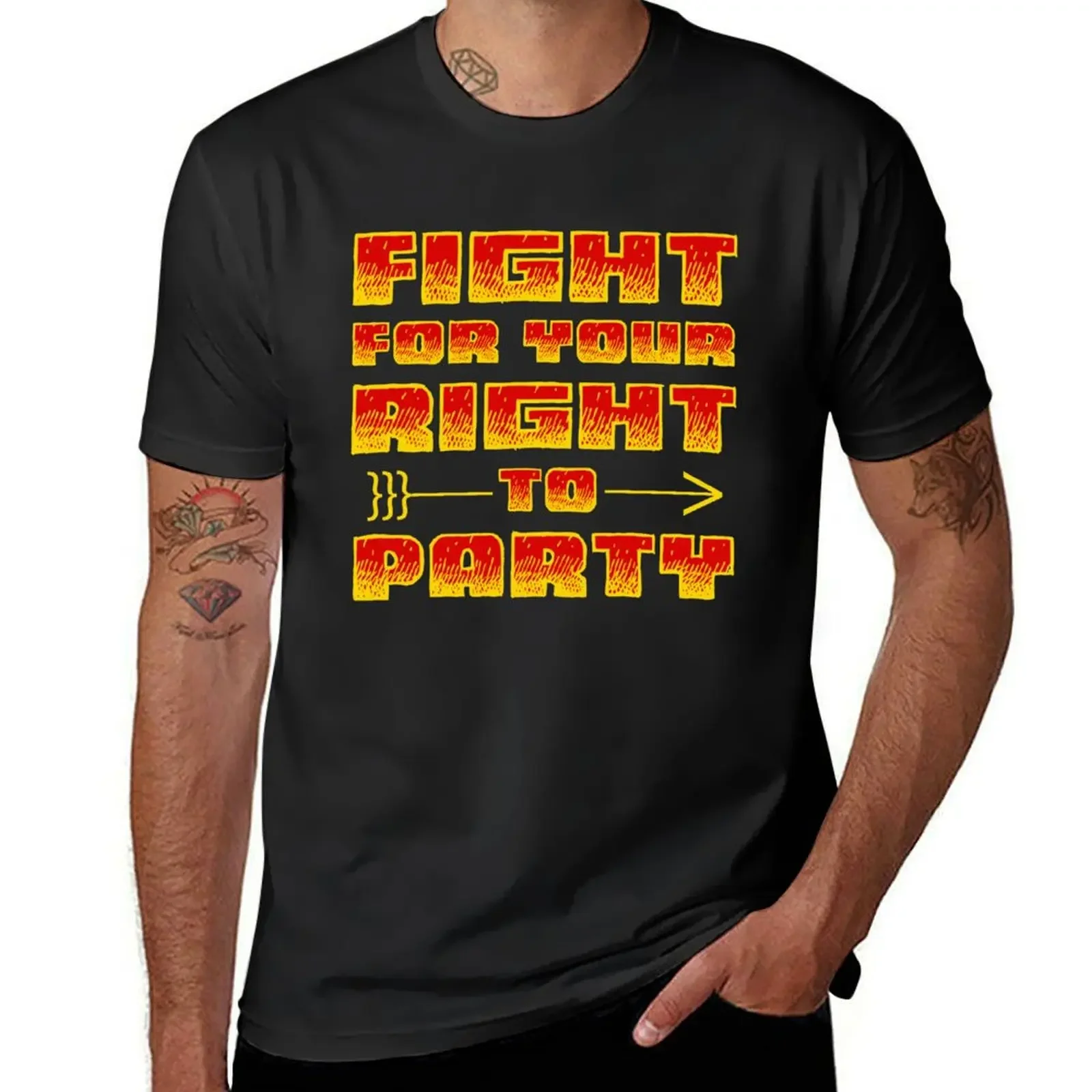 Fight for your Right to Party (red) T-Shirt anime t shirts Aesthetic clothing compression shirt men