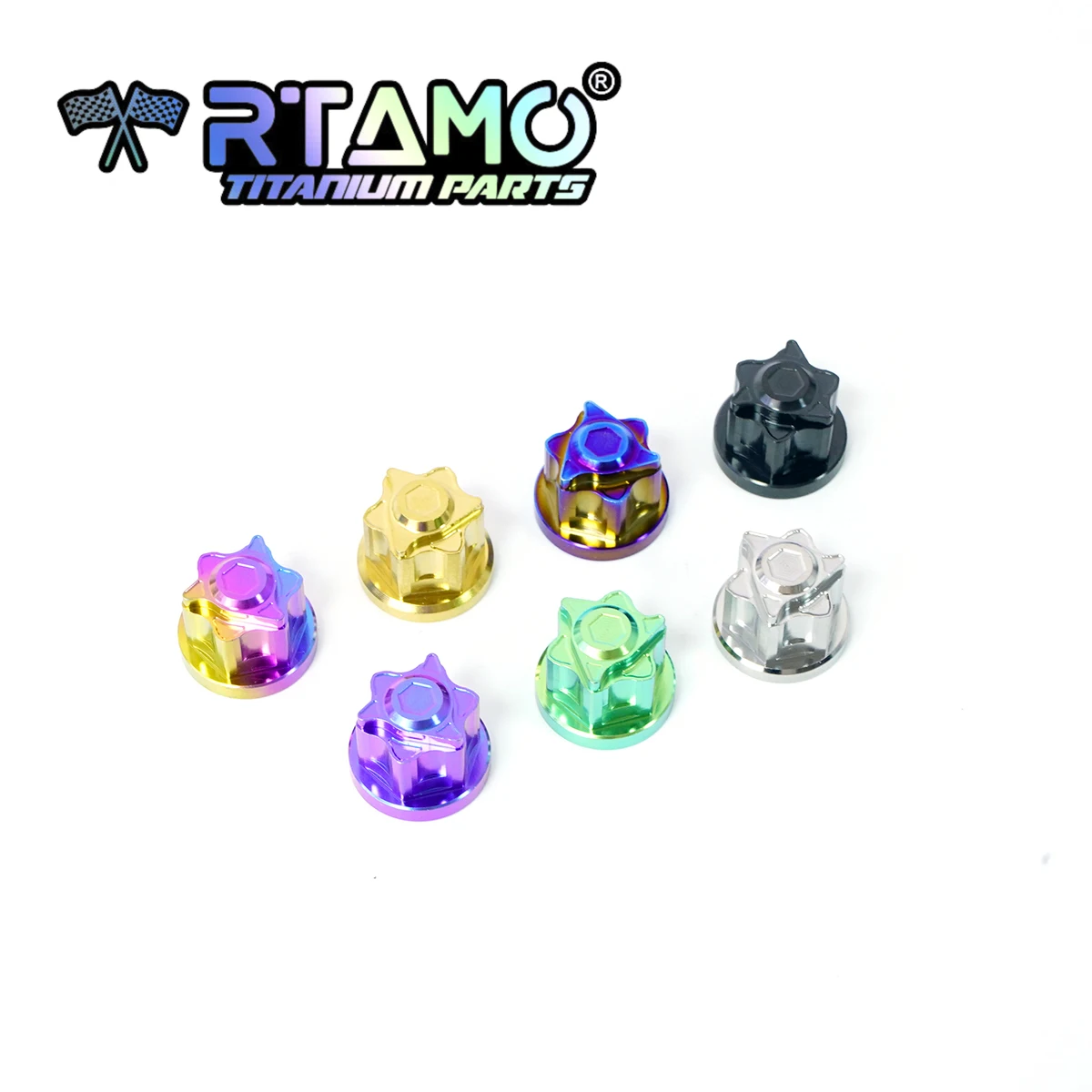 RTAMO Titanium Nuts M6 M7 M8 M10 M12 M14 M16 CNC Closed end Nuts Exhaust Pipe Nut (1PC)