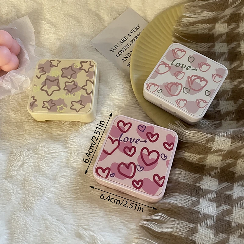 Contact Lens Case For Girls Portable Mini Contact Lens Box Contact Lens Container Soak Storage Kit