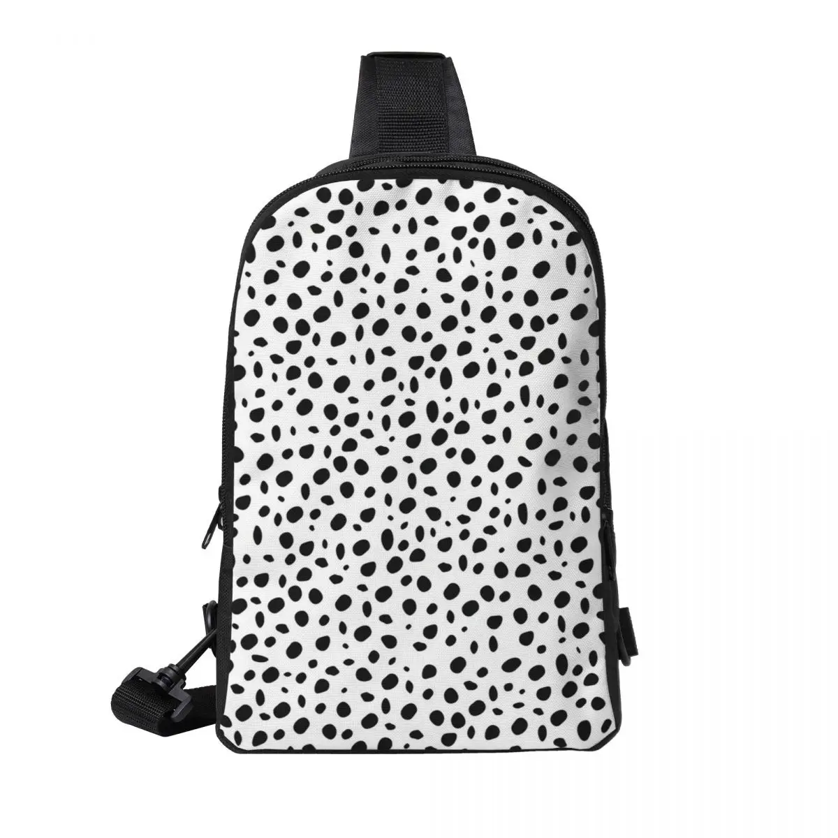 

Small Dalmatian Print Chest Bag Men Sling Crossbody Backpack Chest Bag Travel Hiking Daypack Shoulder Bag