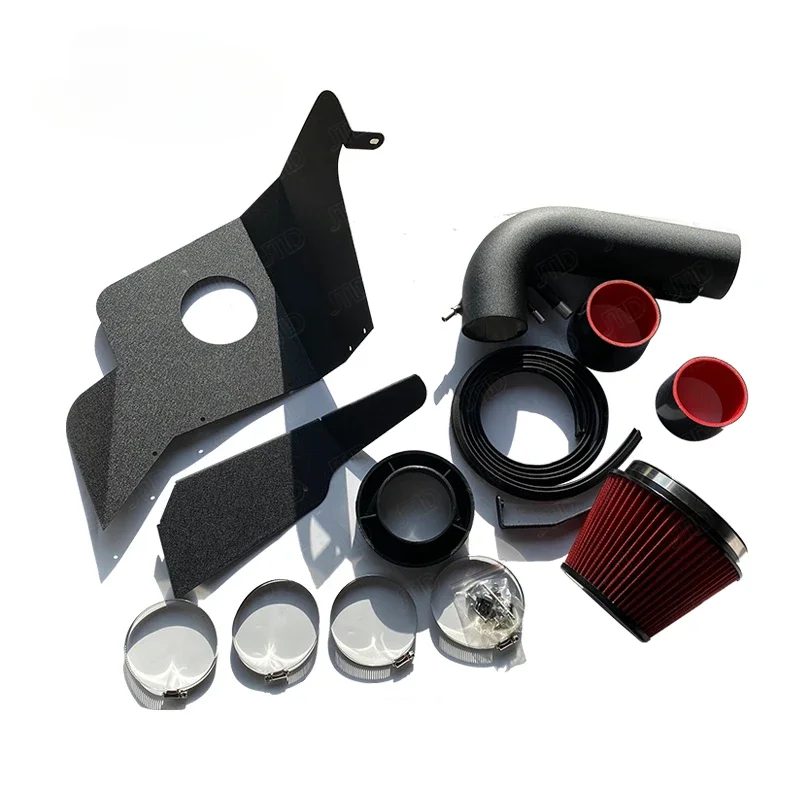 Custom High Performance Black Cold Shield Air Intake Filter Kit for Ford Mustang GT 5.0L V8