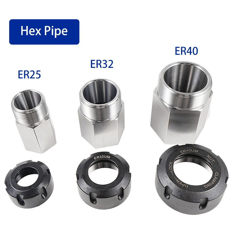 Bloc de pince hexagonale carrée ER, support de mandrin de bloc ER/25/32/40, support de travail pour Machine de gravure de tour CNC